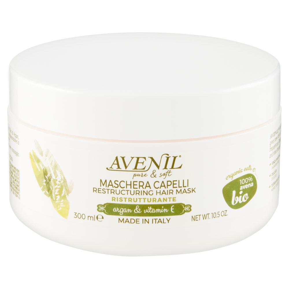 Avenil pure & soft Maschera Capelli Ristrutturante Argan e vitamin E 300 ml